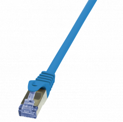 Kabel LOGILINK CQ3046S LOGILINK Patchcord Cat.6A 10G S/FTP PIMF PrimeLine 1,5m niebieski