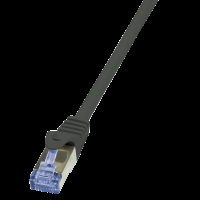 Patchcord LOGILINK CQ3013S Cat.6A 10G S/FTP PIMF PrimeLine 0,25m czarny