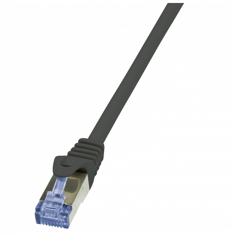 LOGILINK CQ3013S LOGILINK Patchcord Cat.6A 10G S/FTP PIMF PrimeLine 0,25m czarny