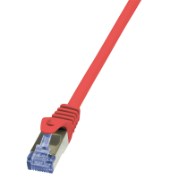 Patchcord LOGILINK CQ3014S Cat.6A 10G S/FTP PIMF PrimeLine 0,25m czerwony