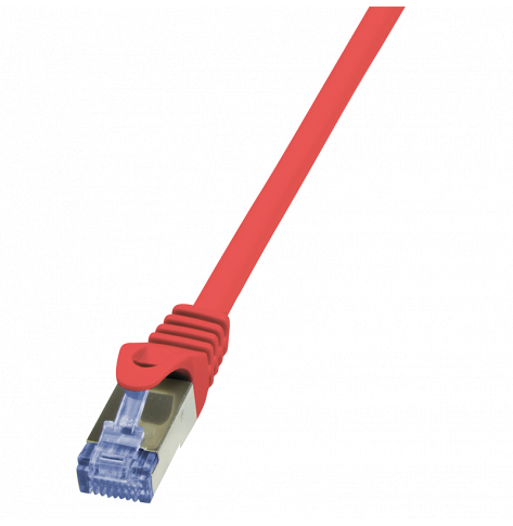 LOGILINK CQ3014S LOGILINK Patchcord Cat.6A 10G S/FTP PIMF PrimeLine 0,25m czerwony