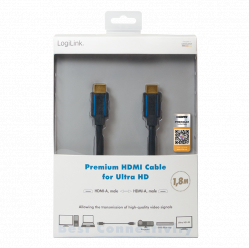 Kabel LOGILINK CHB004 LOGILINK - Premium HDMI 2.0 Cable for Ultra HD, 1.8m