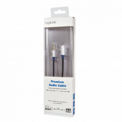 Kabel LOGILINK BASE15 LOGILINK - Przedłużacz audio Premium 3,5 mm 1,5m