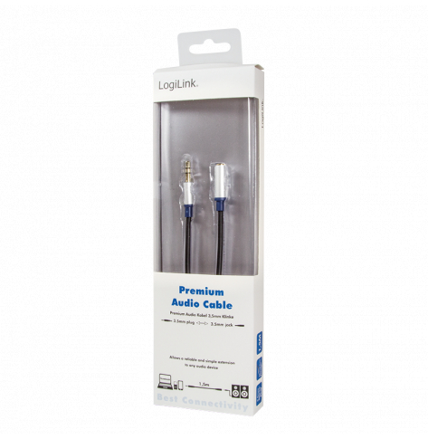 Kabel LOGILINK BASE15 LOGILINK - Przedłużacz audio Premium 3,5 mm 1,5m