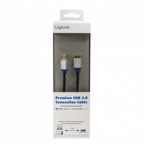 LOGILINK BUAM315 LOGILINK - Kabel Premium USB 3.0 Typ-A -> micro Typ-B 1,5m