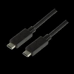 LOGILINK CU0128 LOGILINK - Kabel USB-C 3.1 Gen2 USB-C male - USB-C male,dł. 0.5m, czarny