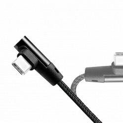 Kabel LOGILINK CU0137 LOGILINK - Kabel USB 2.0 kątowy 90  USB-A męski na USB-C męski, 0,3 m