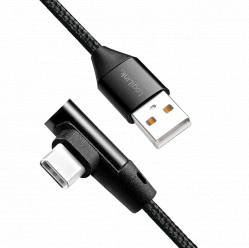 Kabel LOGILINK CU0137 LOGILINK - Kabel USB 2.0 kątowy 90  USB-A męski na USB-C męski, 0,3 m