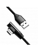 LOGILINK CU0141 LOGILINK - Kabel USB 2.0 kątowy 90  USB-A męski do micro-USB męski 0,3 m
