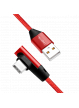 LOGILINK CU0145 LOGILINK - Kabel USB 2.0 kątowy 90  USB-A na męski do USB-C męski, czerwony 0,3m