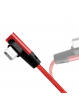 LOGILINK CU0146 LOGILINK - Kabel USB 2.0 kątowy 90  USB-A na męski do USB-C męski, czerwony, 1 m