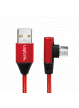 LOGILINK CU0149 LOGILINK - Kabel USB 2.0 kątowy 90  USB-A m do micro-USB m, czerwony 0,3m