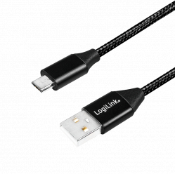 LOGILINK CU0143 LOGILINK - Kabel USB 2.0, USB-A męski do micro-USB męski 0,3 m