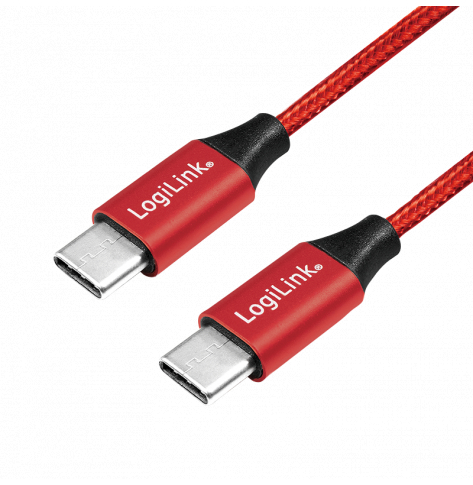 Kabel LOGILINK CU0156 LOGILINK - Kabel USB 2.0, USB-C męski na USB-C męski, czerwony, 1 m