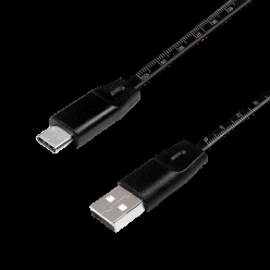 LOGILINK CU0157 LOGILINK - Kabel USB 2.0 USB-A męski na USB-C męski z metryczką, czarny 1m