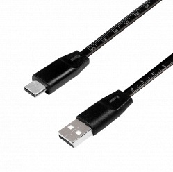 Kabel LOGILINK CU0157 LOGILINK - Kabel USB 2.0 USB-A męski na USB-C męski z metryczką, czarny 1m