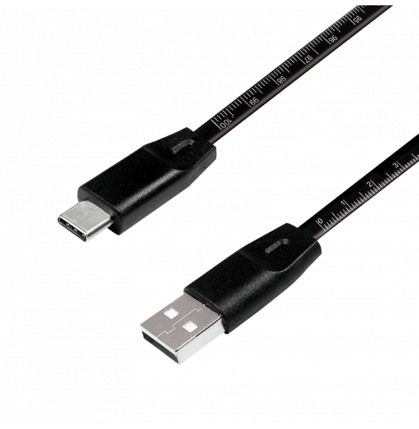 Kabel LOGILINK CU0157 LOGILINK - Kabel USB 2.0 USB-A męski na USB-C męski z metryczką, czarny 1m