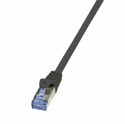 Kabel LOGILINK CQ4013S LOGILINK - Patchcord kat.6A/7, 600MHz S/FTP PIMF PrimeLine czarny 0,25m