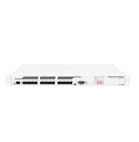 Router  MIKROTIK MT CCR1016-12S-1S+ MikroTik CCR1016-12S L6 16xCore 1.2GHz 2GB RAM  12xSFP  1xSFP+ Rack 19  LCD