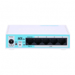 Router  MIKROTIK MT RB750r2 MikroTik hEX liteOS L4 64MB RAM  5xLAN  Soho  PoE in  plastic case
