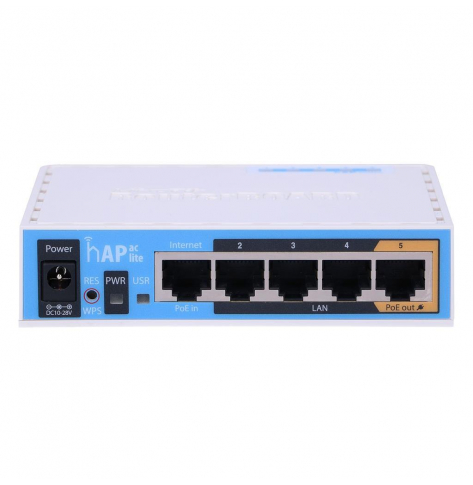 Router MikroTik hAP ac lite RouterOS L4 64MB RAM, 5xLAN, 2.4/5GHz 802.11a/n/ac, 1xUSB