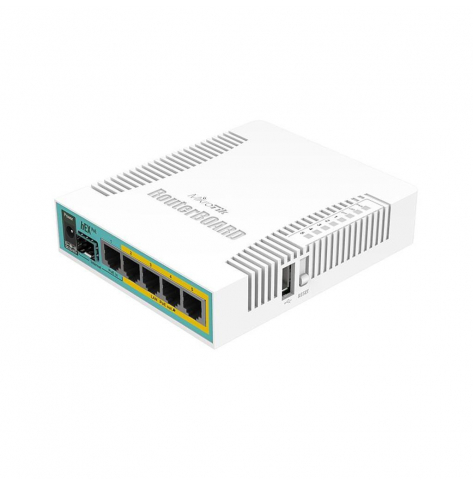 Router MIKROTIK MT RB960PGS MikroTik RB960PGS hEX PoE L4 128MB RAM 5xLAN 1xSFP 1xUSB port 2-5PoE output