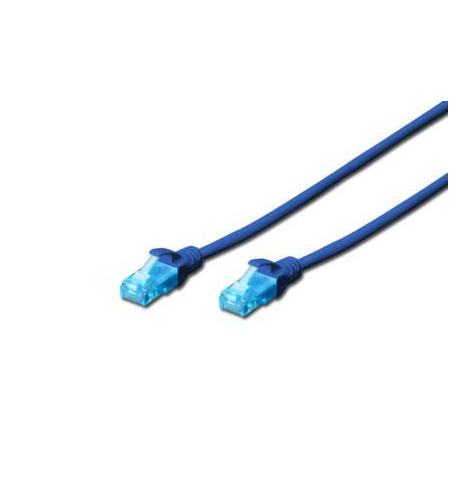 DIGITUS DK-1512-0025/B Digitus Kabel patch cord UTP, CAT.5E, niebieski, 0.25m, 15 LGW