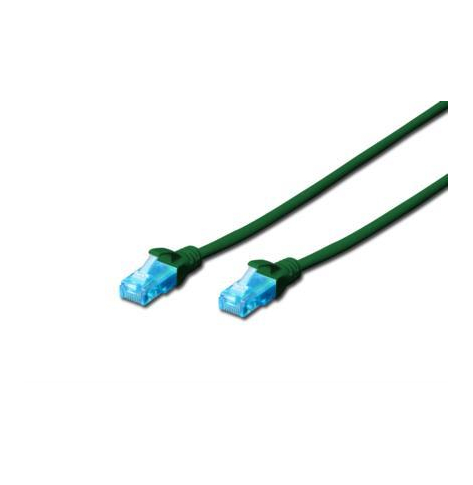 DIGITUS DK-1512-0025/G Digitus Kabel patch cord UTP, CAT.5E, zielony, 0.25m, 15 LGW