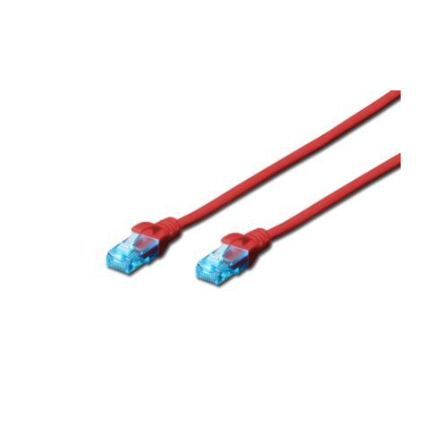Kabel DIGITUS DK-1512-0025/R patch cord UTP CAT.5E czerwony 0.25m 15 LGW