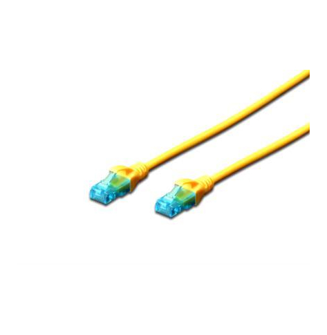 Kabel DIGITUS DK-1512-0025/Y patch cord UTP CAT.5E żółty 0.25m 15 LGW