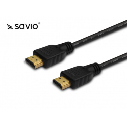 HDMI Kabel SAVIO CL-05 czarny pozłacany 1.4 3D Ethernet 4Kx2K 2m