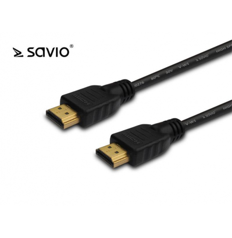SAVIO SAVKABELCL-05 SAVIO CL-05 Kabel HDMI czarny pozłacany 1.4 3D Ethernet 4Kx2K 2m