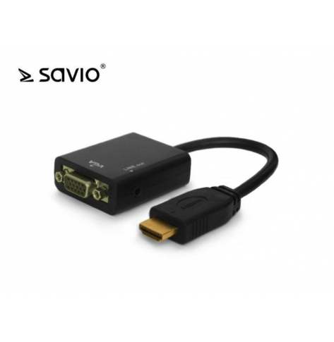 Adapter HDMI-VGA SAVIO CL-23 z audio