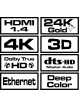 SAVIO SAVKABELCL-37 SAVIO CL-37 Kabel HDMI v1.4 Ethernet 3D Dolby TrueHD 24K Gold 1,0m