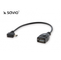 Adapter USB OTG mini USB Kątowy SAVIO CL-60