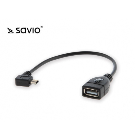 Adapter USB OTG mini USB Kątowy SAVIO CL-60