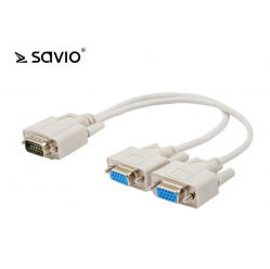 Kabel Rozdzielacz VGA na 2 porty SAVIO CL-66