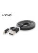 SAVIO SAVKABELCL-73 SAVIO CL-73 Kabel USB - Lightning 8pin, iOS8, iPhone 5/6, Czarny, 1,0m