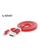 SAVIO SAVKABELCL-74 SAVIO CL-74 Kabel USB - Lightning 8pin, iOS8, iPhone 5/6, Czerwony, 1m