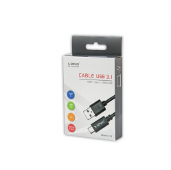 Kabel USB 3.1 Typ C M - USB 2.0 AM, 1m, pudełko Savio