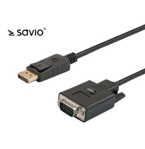 Kabel DisplayPort - VGA 1,8m SAVIO CL-92
