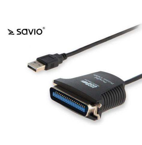 Adapter USB LPT SAVIO CL-46 męski 36pin, 0.8m