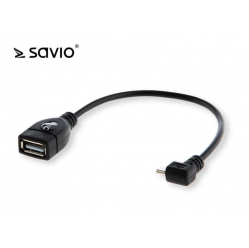 Adapter USB OTG micro USB kątowy SAVIO CL-61