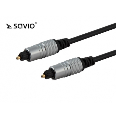 Kabel optyczny Toslink SAVIO CLS-08, 1m, OD 5.0mm