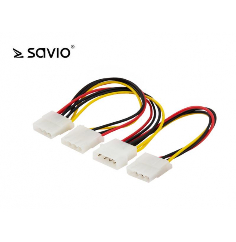 SAVIO SAVAK-16 SAVIO AK-16 Kabel zasilający Molex (M) - 3 x Molex 4 pin (F)