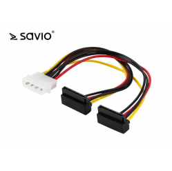 Zasilający Kabel IDE MOLEX - 2 x SATA Savio.