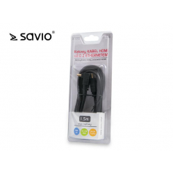 Kabel HDMI v2.0 Ethernet OFC 4K 1,5m SAVIO CL-108