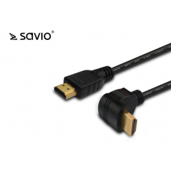 Kabel HDMI v2.0 kątowy SAVIO CL-109 3,0m