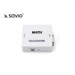 SAVIO CL-110 SAVIO CL-110 Konwerter/Adapter VGA -> HDMI Full HD/1080p 60Hz
