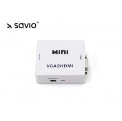 Adapter Konwerter VGA -> HDMI Full HD/1080p 60Hz Savio CL-110